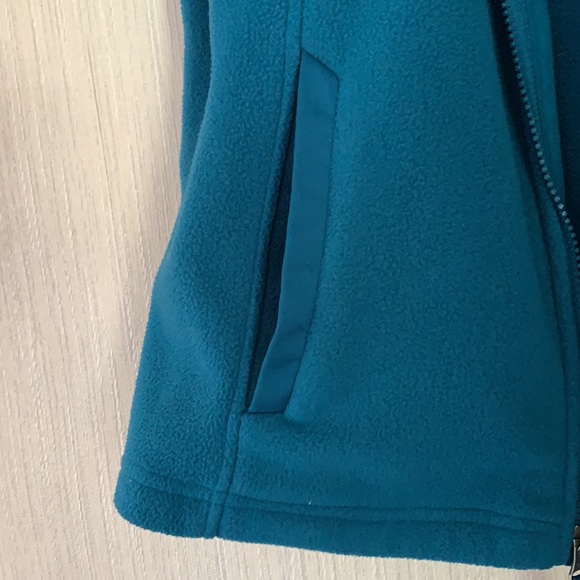 Lands’ End Teal Color Fleece Fall Facket Zipper- Like New - Ladies Large 14-16 - Picture 4 of 15